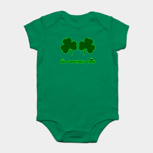 St. Patrick's Day by Basement Mastermind Baby Bodysuit by BasementMaster